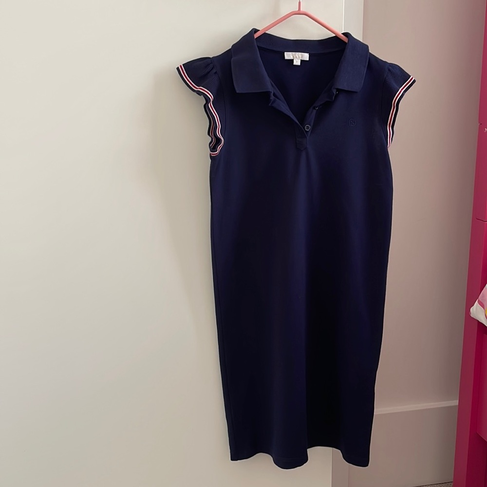 Authentic Gucci girl’s polo style dress in Navy